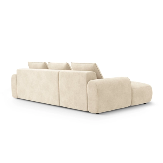 Velvet Left Corner Sofa With Bed Function And Box, "Calma", 3 Seats, 275x142x84 Made in Europe