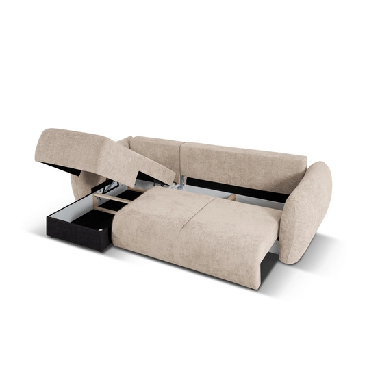 Left Corner Sofa With Bed Function And Box, "Matera", 4 Seats, 253x173x86 Made in Europe