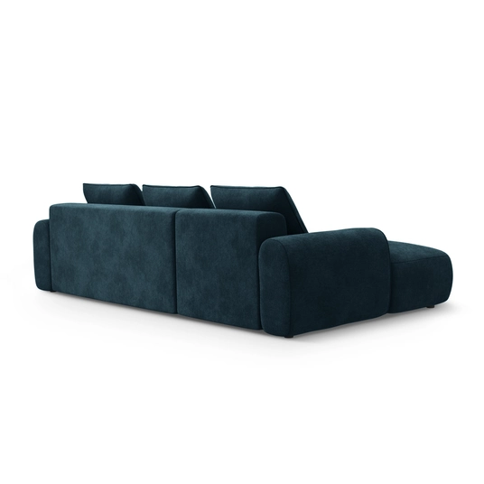 Velvet Left Corner Sofa With Bed Function And Box, "Calma", 3 Seats, 275x142x84 Made in Europe
