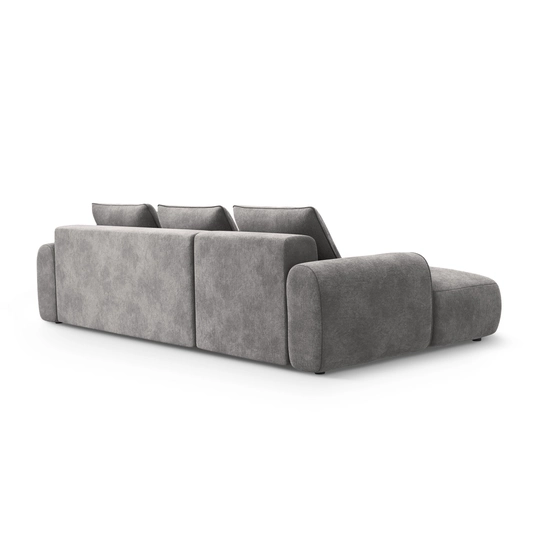 Velvet Left Corner Sofa With Bed Function And Box, "Calma", 3 Seats, 275x142x84 Made in Europe
