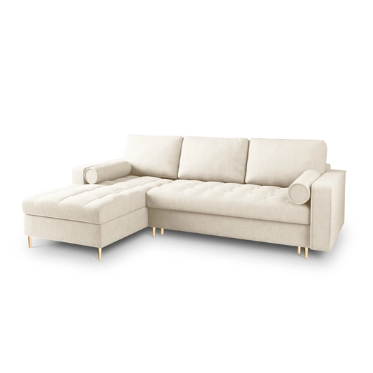 Left Corner Sofa With Bed Function And Box, "Aspen", 5 Seats, 240x175x96 Made in Europe