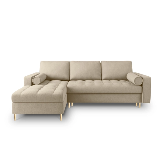 Left Corner Sofa With Bed Function And Box, "Aspen", 5 Seats, 240x175x96 Made in Europe