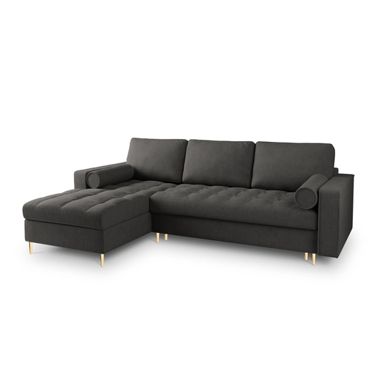 Left Corner Sofa With Bed Function And Box, "Aspen", 5 Seats, 240x175x96 Made in Europe