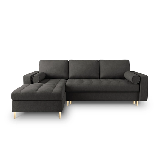 Left Corner Sofa With Bed Function And Box, "Aspen", 5 Seats, 240x175x96 Made in Europe