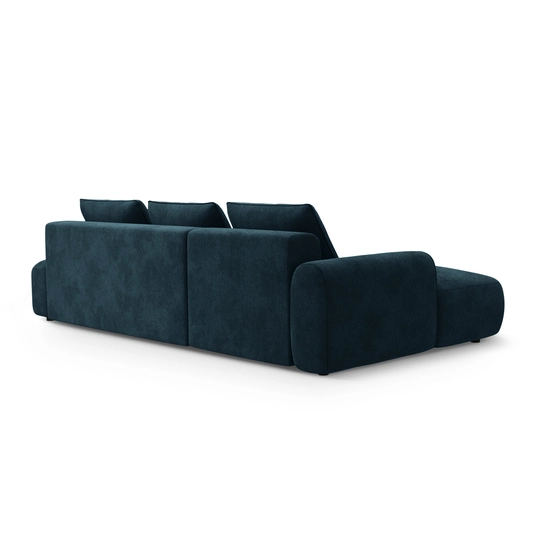 Velvet Left Corner Sofa With Bed Function And Box, "Calma", 5 Seats, 275x142x84 Made in Europe