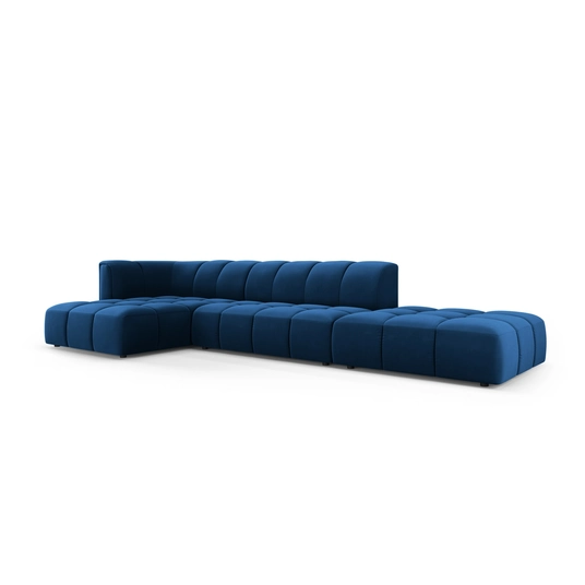 Velvet Modular Left Corner Sofa, "Moritz", 5 Seats, 323x160x70 Made in Europe