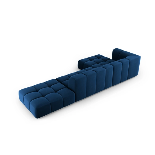 Velvet Modular Left Corner Sofa, "Moritz", 5 Seats, 323x160x70 Made in Europe