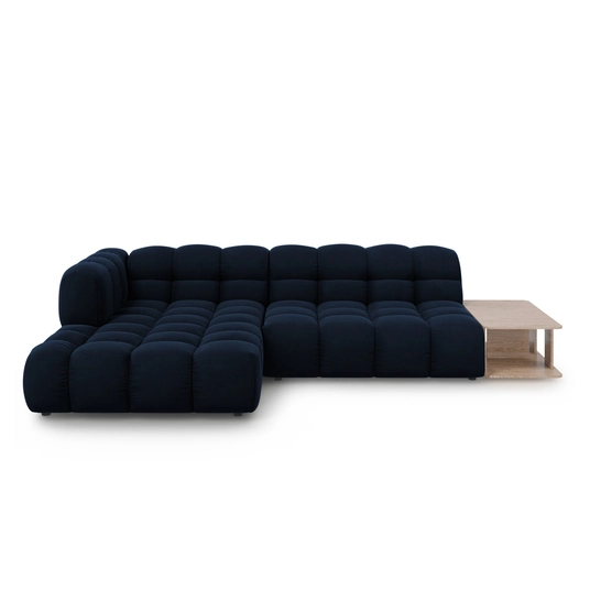 Velvet Modular Left Corner Sofa, "Sky", 4 Seats, 297x162x70 Made in Europe