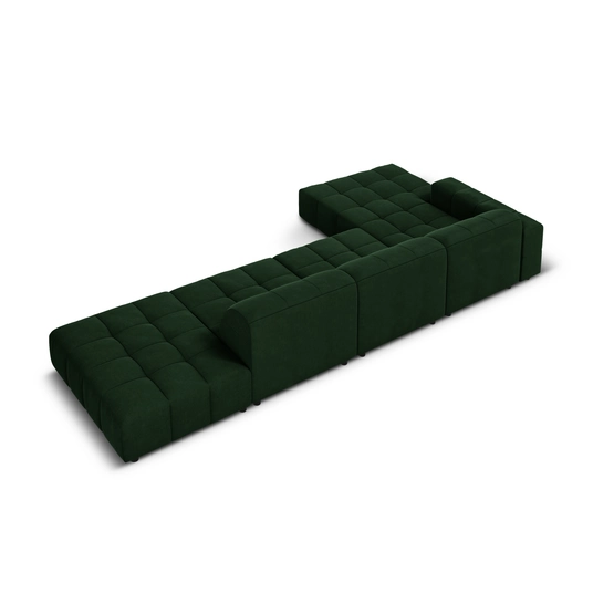 Velvet Left Corner Sofa, "Chicago", 5 Seats, 341x166x70 Made in Europe