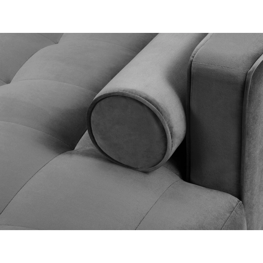 Velvet Right Corner Sofa, "Aspen", 4 Seats, 236x170x90 Made in Europe