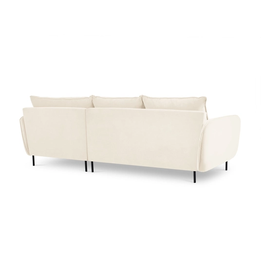 Velvet Right Corner Sofa, "Vienna", 5 Seats, 255x170x95 Made in Europe