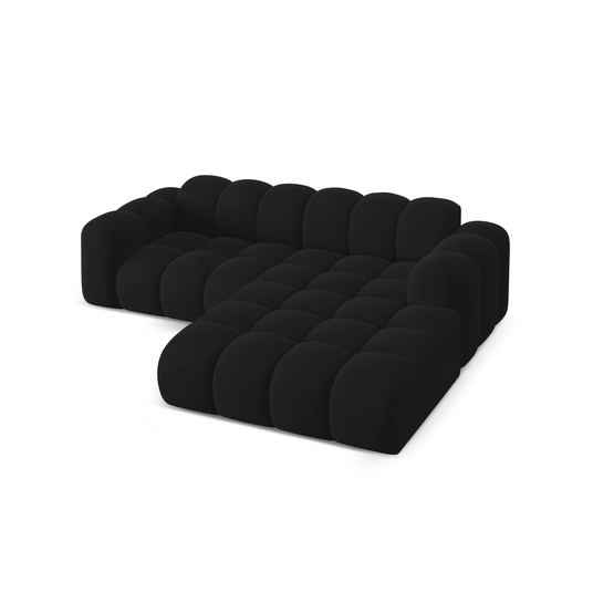 Velvet Right Corner Sofa, "Treno", 3 Seats, 240x184x70 Made in Europe