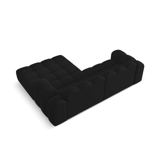 Velvet Right Corner Sofa, "Treno", 3 Seats, 240x184x70 Made in Europe