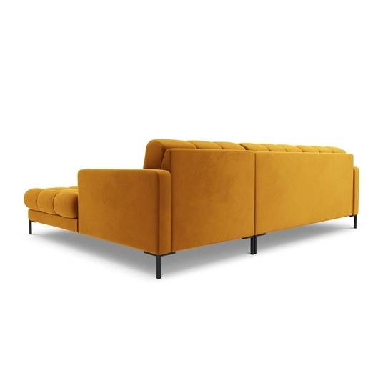 Velvet Right Corner Sofa, "Bali", 5 Seats, 293x185x75 Made in Europe