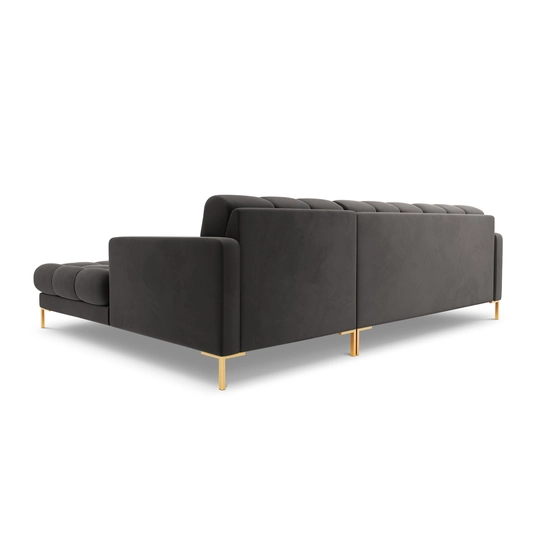 Velvet Right Corner Sofa, "Bali", 5 Seats, 293x185x75 Made in Europe
