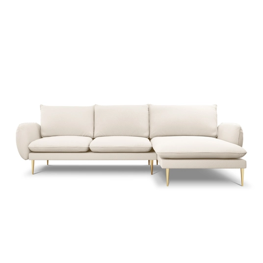 Boucle Right Corner Sofa, "Vienna", 5 Seats, 255x170x95 Made in Europe