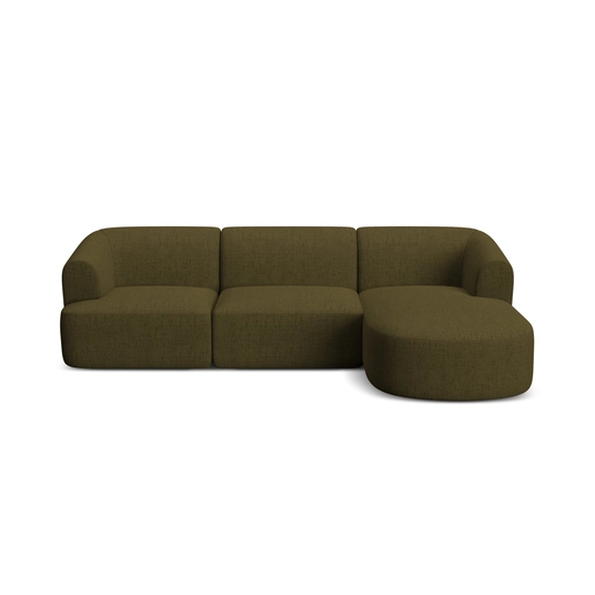 Modular Right Corner Sofa, "Campi", 4 Seats, 256x156x70 Made in Europe
