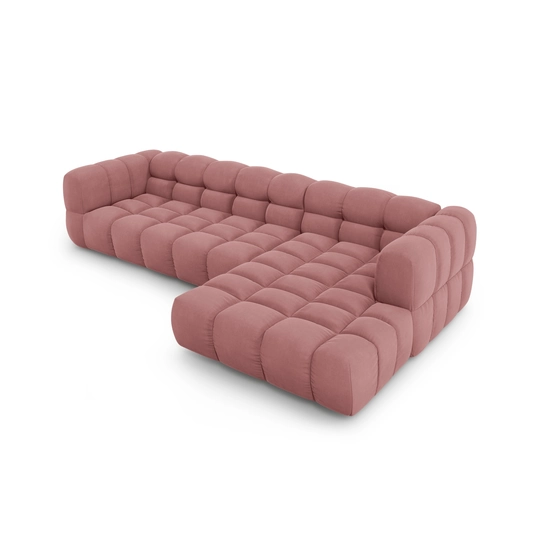 Velvet Modular Right Corner Sofa, "Sky", 4 Seats, 300x162x70 Made in Europe
