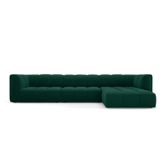 Velvet Modular Right Corner Sofa, "Moritz", 5 Seats, 316x160x70 Made in Europe