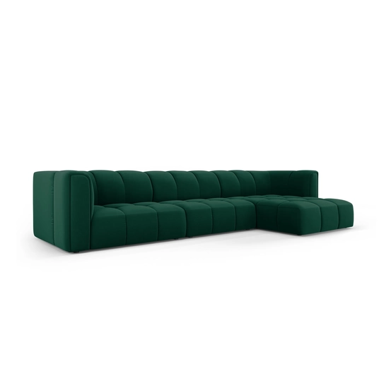 Velvet Modular Right Corner Sofa, "Moritz", 5 Seats, 316x160x70 Made in Europe