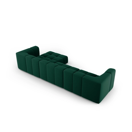 Velvet Modular Right Corner Sofa, "Moritz", 5 Seats, 316x160x70 Made in Europe
