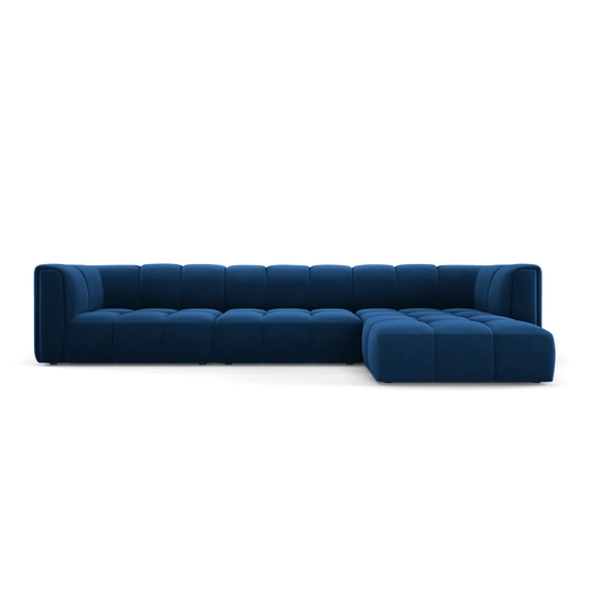 Velvet Modular Right Corner Sofa, "Moritz", 5 Seats, 316x160x70 Made in Europe
