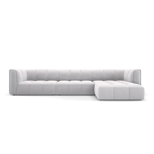 Velvet Modular Right Corner Sofa, "Moritz", 5 Seats, 316x160x70 Made in Europe