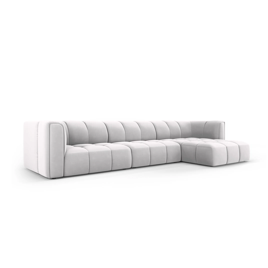 Velvet Modular Right Corner Sofa, "Moritz", 5 Seats, 316x160x70 Made in Europe