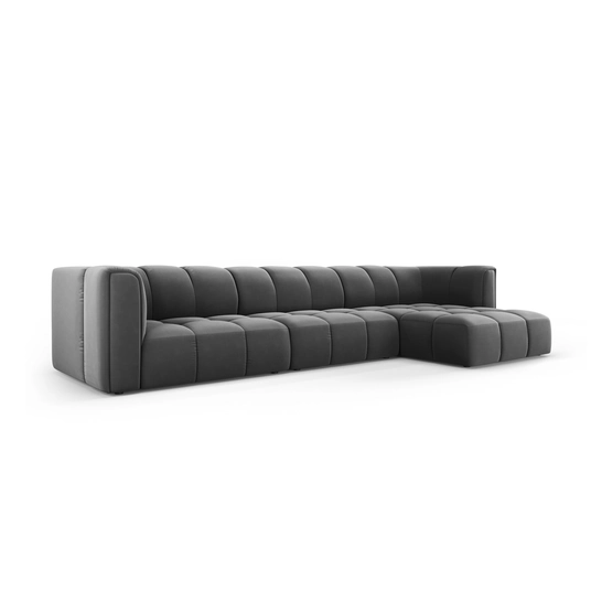 Velvet Modular Right Corner Sofa, "Moritz", 5 Seats, 316x160x70 Made in Europe