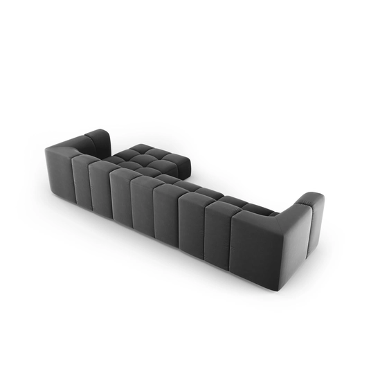 Velvet Modular Right Corner Sofa, "Moritz", 5 Seats, 316x160x70 Made in Europe