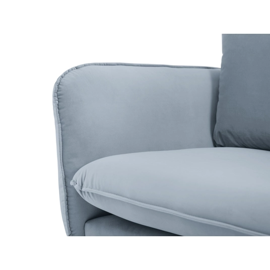 Velvet Right Corner Sofa, "Vienna", 6 Seats, 275x185x95 Made in Europe