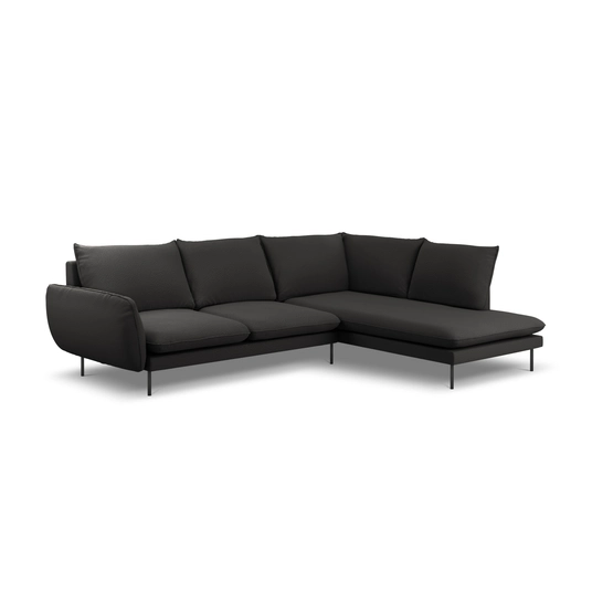 Boucle Right Corner Sofa, "Vienna", 6 Seats, 275x185x95 Made in Europe