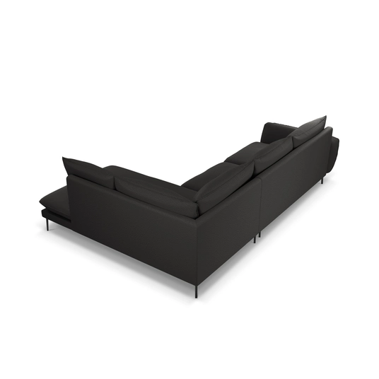 Boucle Right Corner Sofa, "Vienna", 6 Seats, 275x185x95 Made in Europe