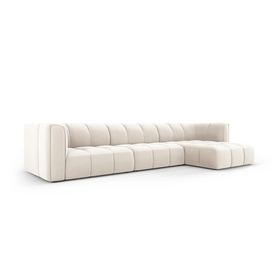 Velvet Modular Right Corner Sofa, "Moritz", 5 Seats, 316x160x70 Made in Europe