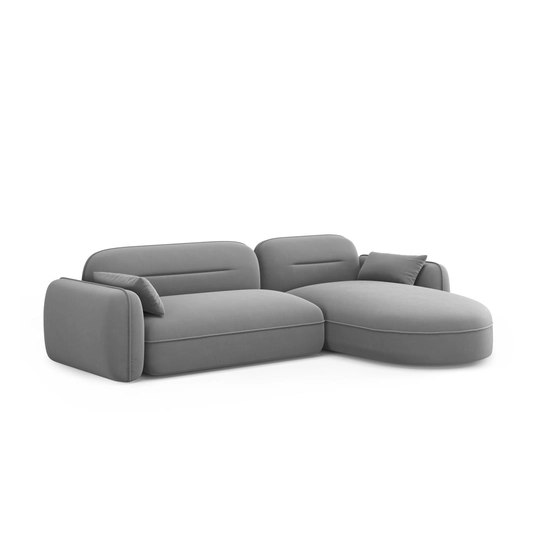Velvet Modular Right Corner Sofa, "Sydney", 4 Seats, 275x165x70 Made in Europe