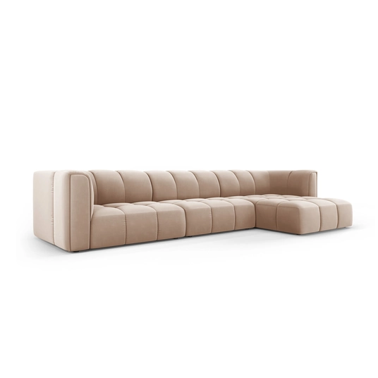 Velvet Modular Right Corner Sofa, "Moritz", 5 Seats, 316x160x70 Made in Europe