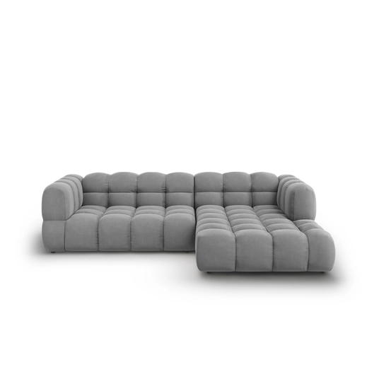 Velvet Modular Right Corner Sofa, "Sky", 4 Seats, 272x162x70 Made in Europe