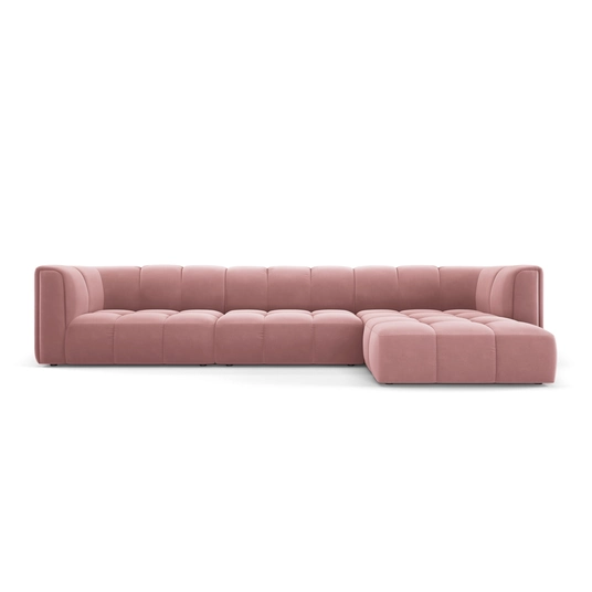 Velvet Modular Right Corner Sofa, "Moritz", 5 Seats, 316x160x70 Made in Europe