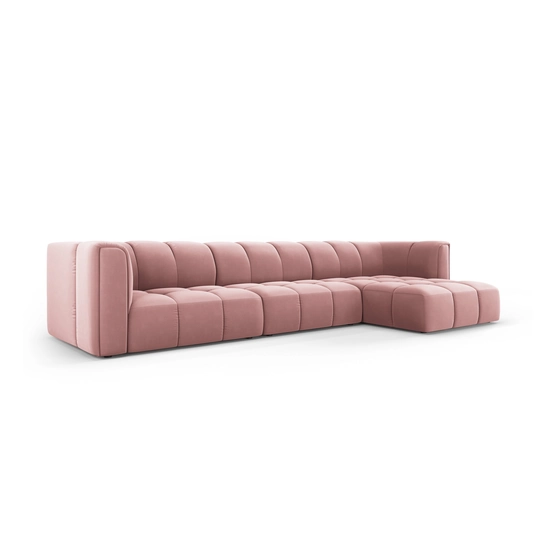 Velvet Modular Right Corner Sofa, "Moritz", 5 Seats, 316x160x70 Made in Europe
