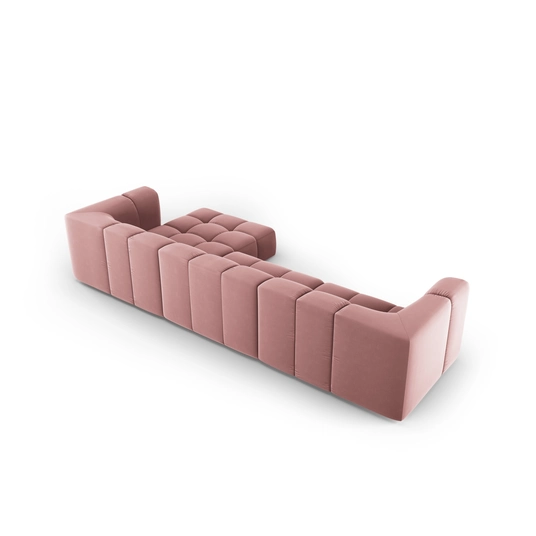 Velvet Modular Right Corner Sofa, "Moritz", 5 Seats, 316x160x70 Made in Europe