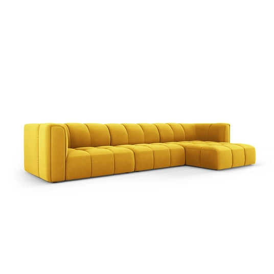 Velvet Modular Right Corner Sofa, "Moritz", 5 Seats, 316x160x70 Made in Europe
