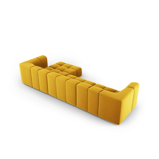 Velvet Modular Right Corner Sofa, "Moritz", 5 Seats, 316x160x70 Made in Europe