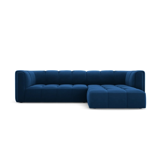 Velvet Modular Right Corner Sofa, "Moritz", 3 Seats, 256x160x70 Made in Europe