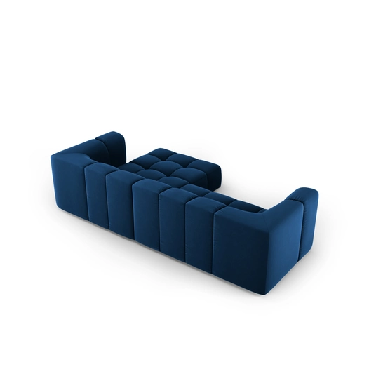 Velvet Modular Right Corner Sofa, "Moritz", 3 Seats, 256x160x70 Made in Europe