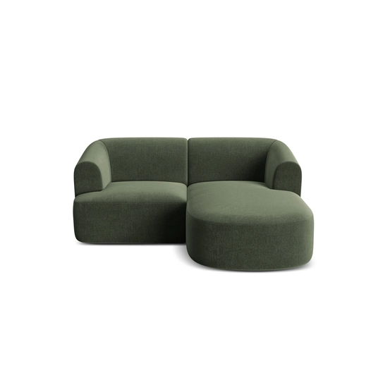 Velvet Modular Right Corner Sofa, "Campi", 3 Seats, 180x156x70 Made in Europe