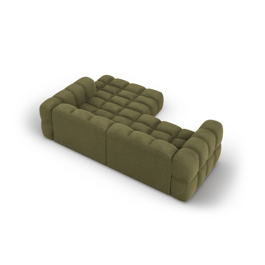 Velvet Modular Right Corner Sofa, "Sky", 3 Seats, 244x162x70 Made in Europe