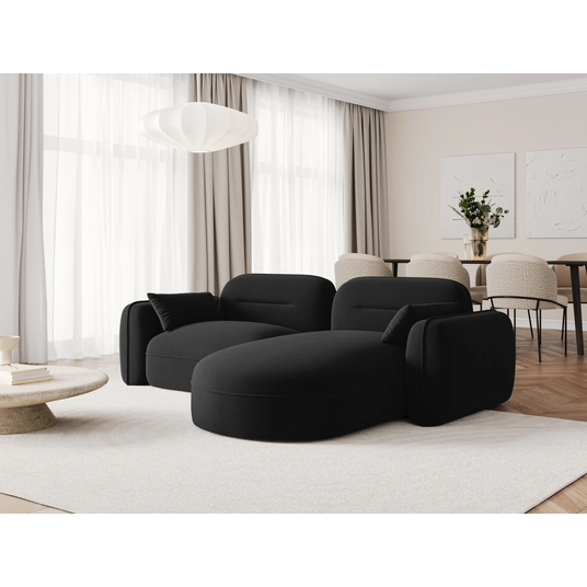 Velvet Modular Right Corner Sofa, "Sydney", 3 Seats, 230x165x70 Made in Europe