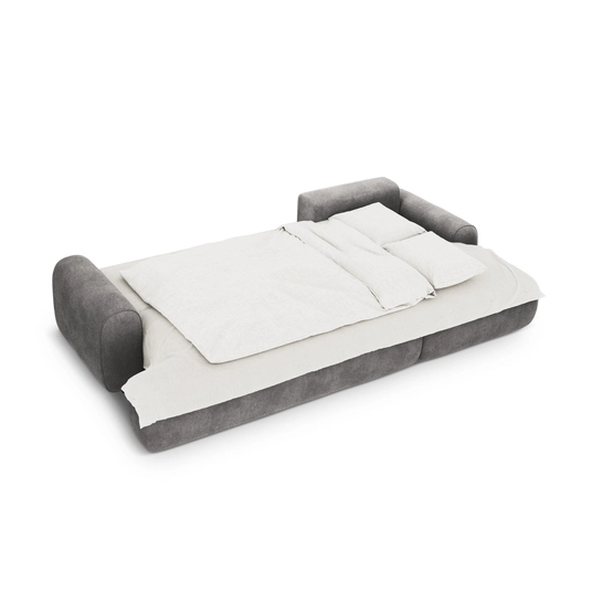 Velvet Right Corner Sofa With Bed Function And Box, "Calma", 3 Seats, 275x142x84 Made in Europe