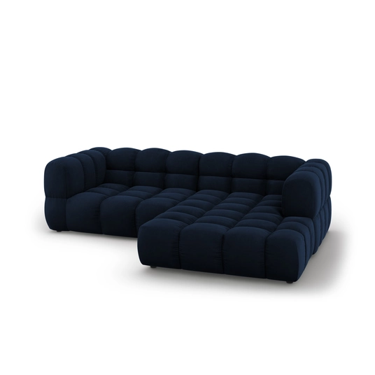 Velvet Modular Right Corner Sofa, "Sky", 3 Seats, 244x162x70 Made in Europe