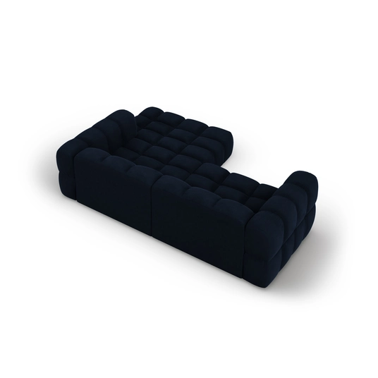 Velvet Modular Right Corner Sofa, "Sky", 3 Seats, 244x162x70 Made in Europe